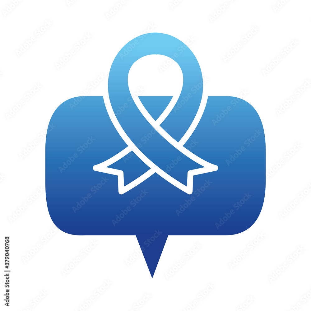 speech bubble with ribbon icon, gradient style speech bubble with ribbon icon, gradient style