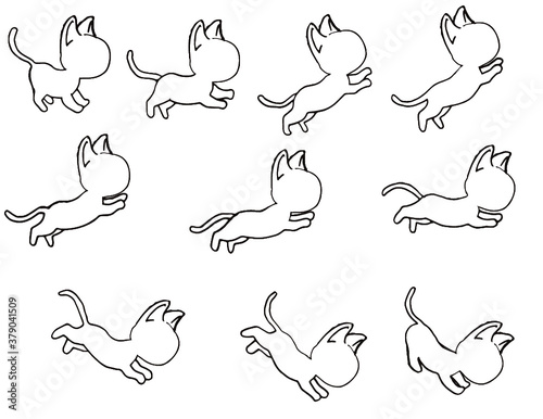 Animación gato saltando