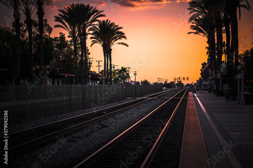 Railway sunset