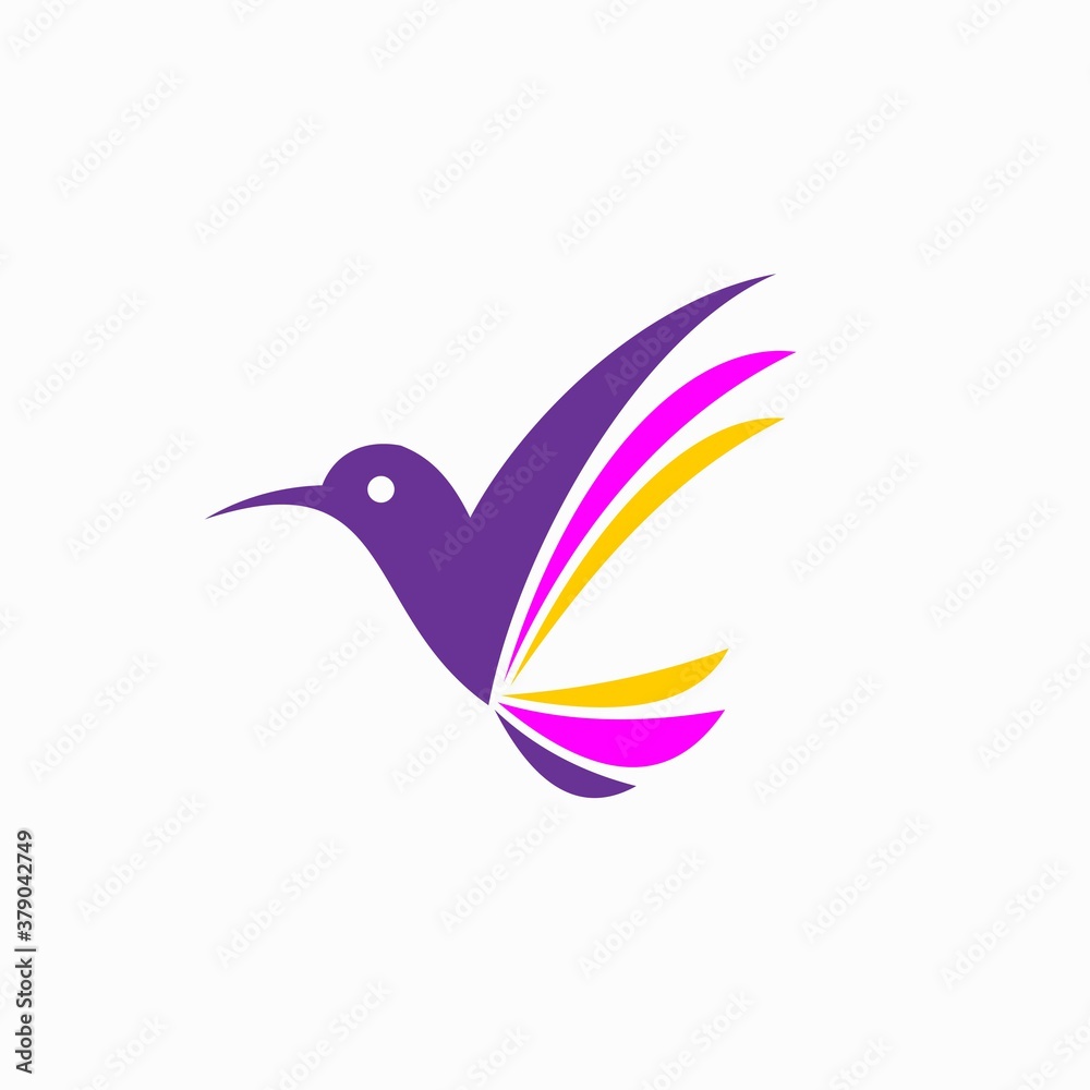 hummingbird with check mark vector hummingbird with check mark vector