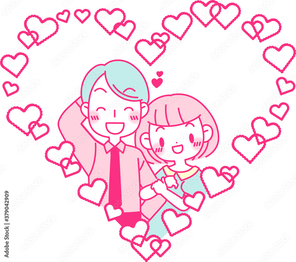 腕を組んで仲良さそうなカップル