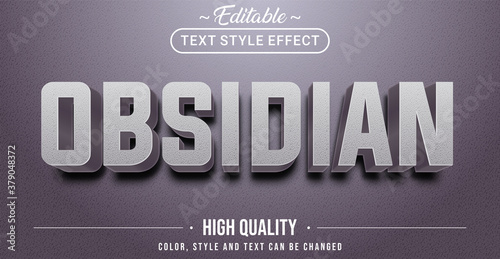 Editable text style effect - Obsidian theme style.