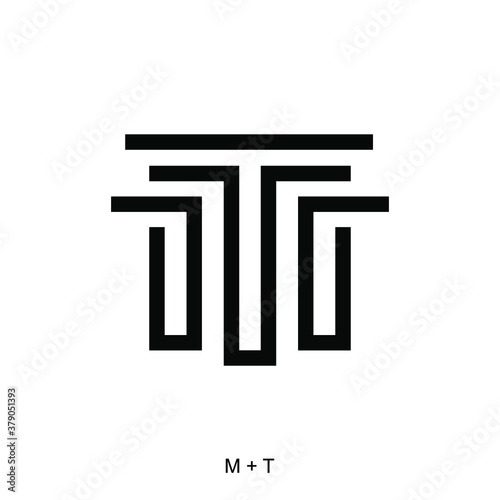 Letter M and T for identity design concept. Very suitable in various business purposes  also for icon  symbol  logo and many more.