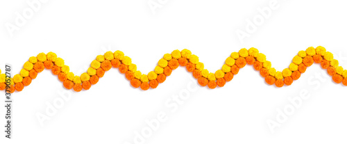 Konstfotografi Marigold Flower rangoli Design for Diwali Festival , Indian Festival flower deco