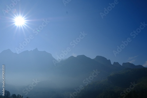 sunrise in the mountains