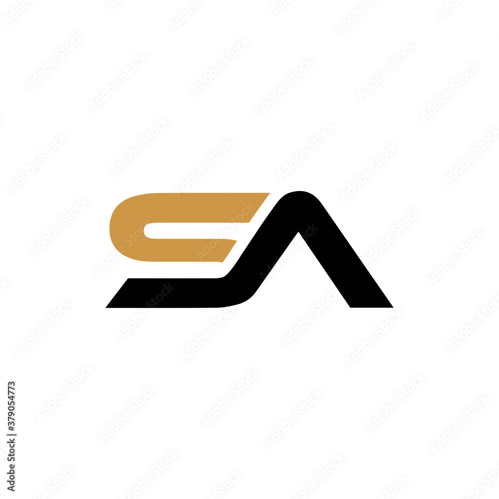 Initial letter sa logo or as logo vector design templates - obrazy, fototapety, plakaty 