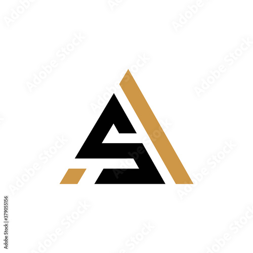 Initial letter sa or as logo vector design template photo