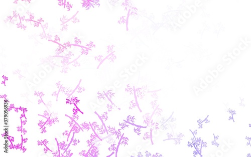 Light Purple, Pink vector natural backdrop with branches.