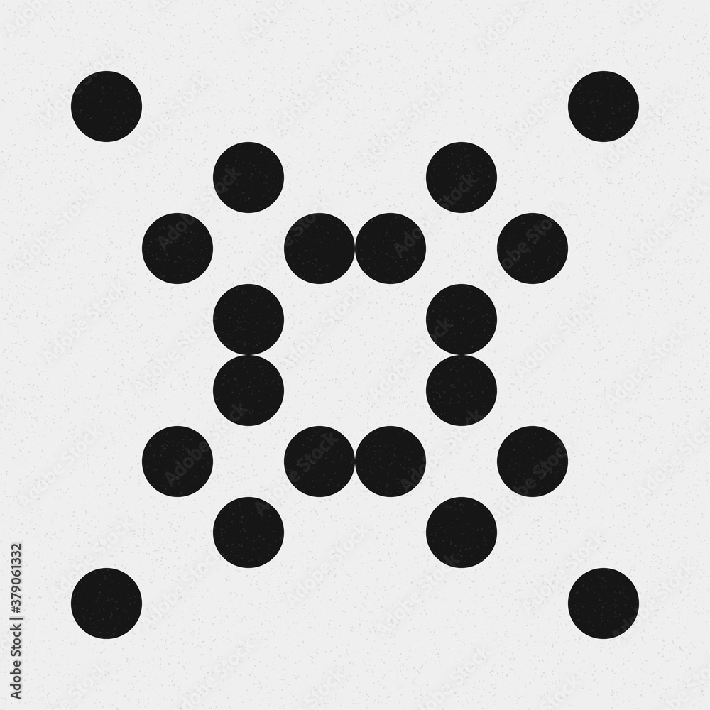 Abstract Cross Pattern Dots Logo generative computational art illustration Abstract Cross Pattern Dots Logo generative computational art illustration