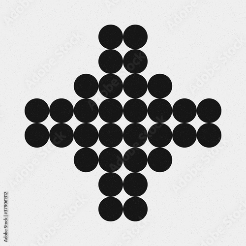 Abstract Cross Pattern Dots Logo generative computational art illustration