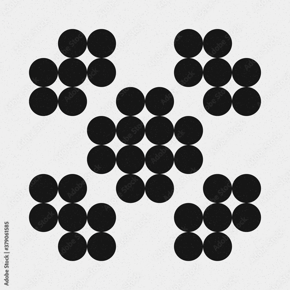 Abstract Cross Pattern Dots Logo generative computational art illustration