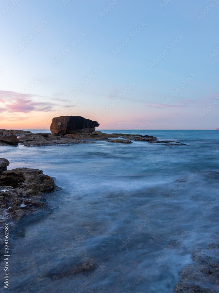 Dawn view around North Bondi coastline, Sydney, Australia.