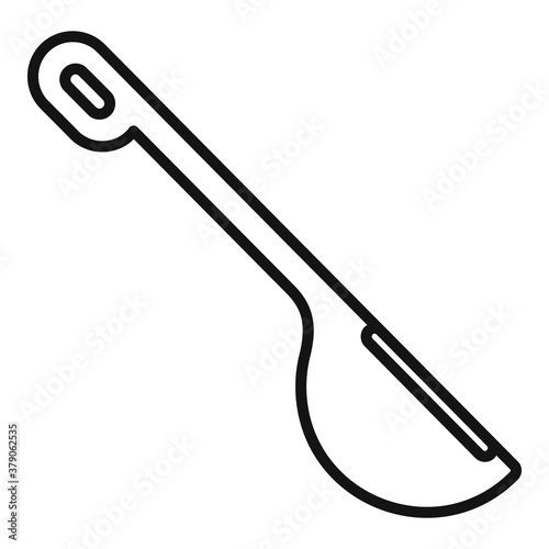 Sauna wood spoon icon. Outline sauna wood spoon vector icon for web design isolated on white background