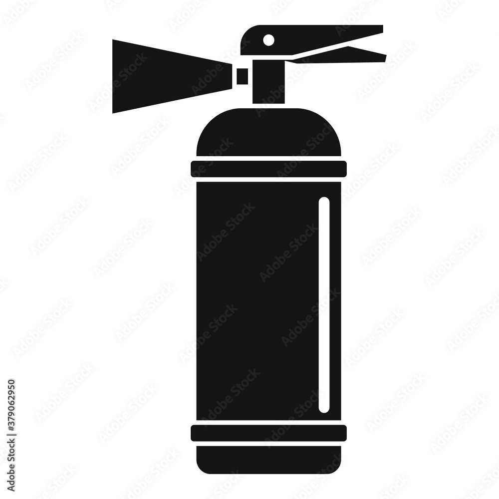 Fire extinguisher prevention icon. Simple illustration of fire extinguisher prevention vector icon for web design isolated on white background Fire extinguisher prevention icon. Simple illustration of fire extinguisher prevention vector icon for web design isolated on white background