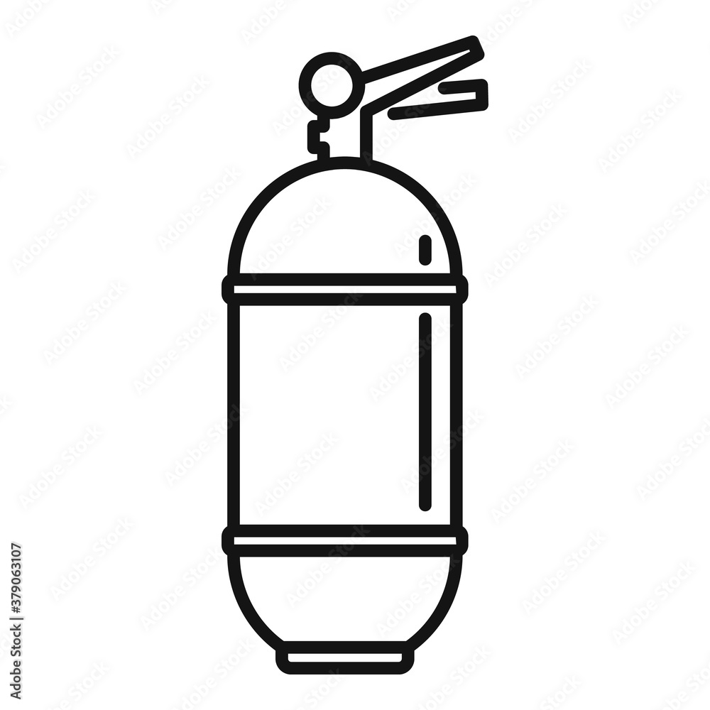 Fire extinguisher water icon. Outline fire extinguisher water vector icon for web design isolated on white background Fire extinguisher water icon. Outline fire extinguisher water vector icon for web design isolated on white background