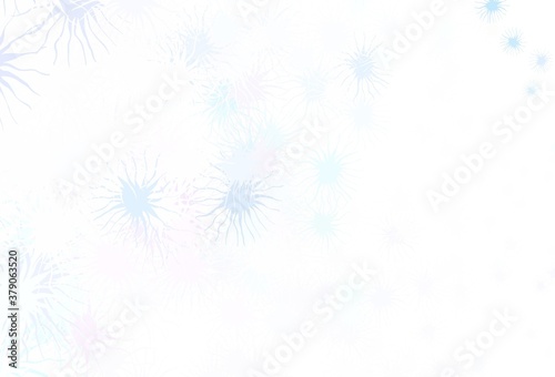 Light Blue, Red vector background with abstract shapes.