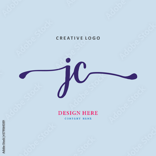 JC typeface logo, simple, elegant, easy to understand and authoritative
