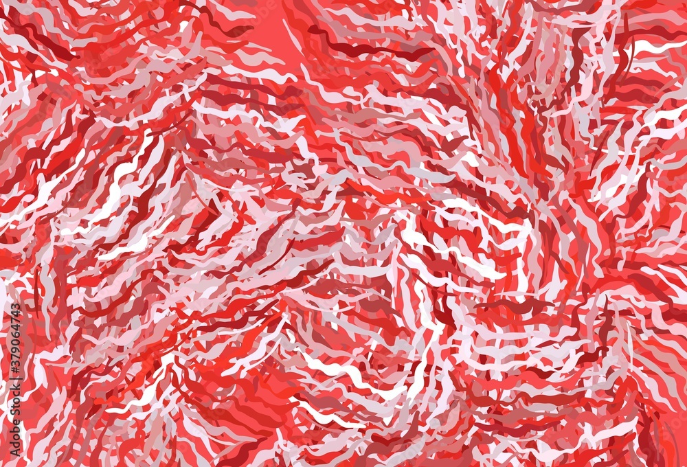 Light Red vector background with wry lines.
