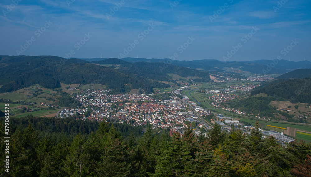 Blick vom Urenkopfturm bei Haslach im Schwarzwald
