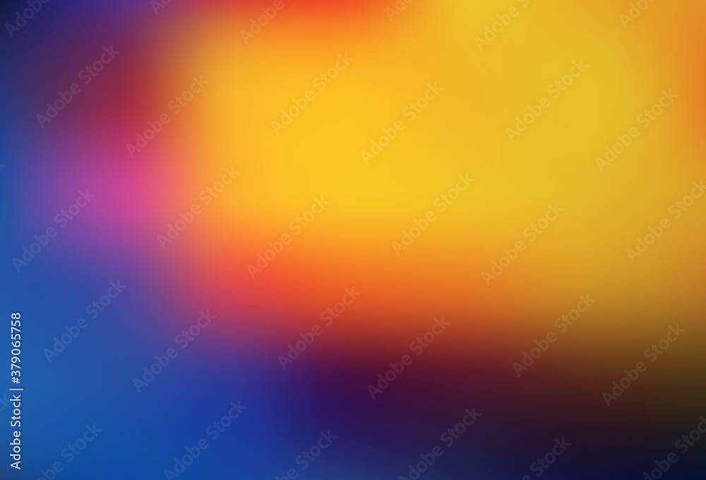 Light Blue, Red vector blurred bright template.