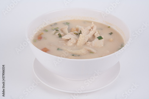 Coconut milk soup with chicken