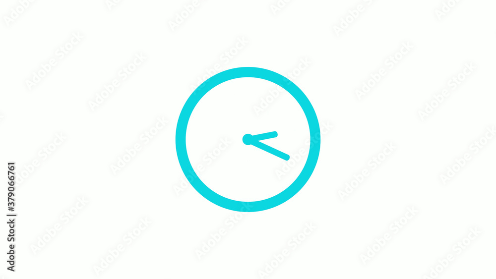 New cyan color circle 12 hours clock icon on white background,clock icon New cyan color circle 12 hours clock icon on white background,clock icon