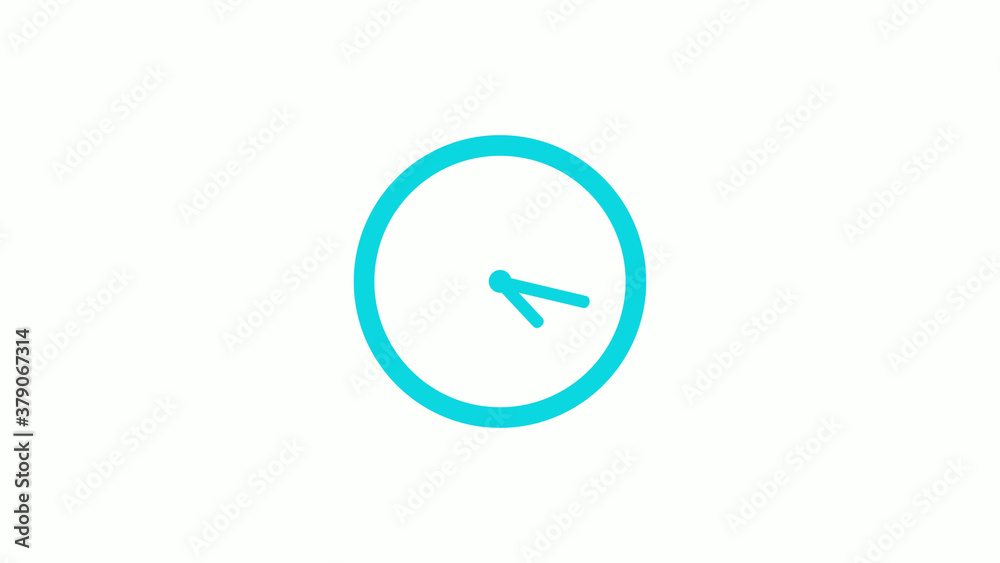 New cyan color circle 12 hours clock icon on white background,clock icon New cyan color circle 12 hours clock icon on white background,clock icon
