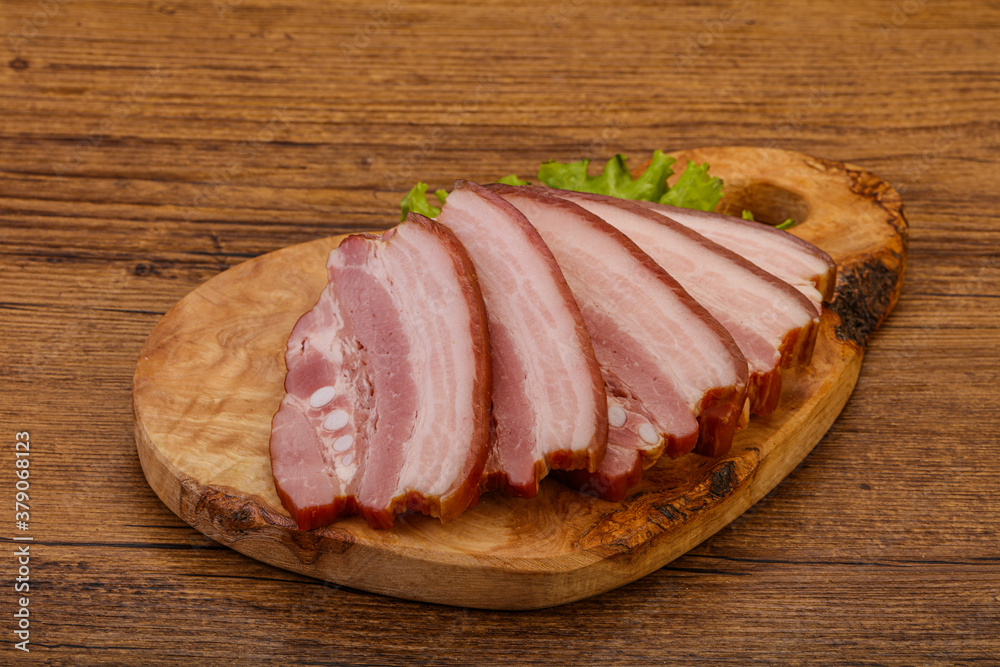 Tasty smoked pork brisket slice Tasty smoked pork brisket slice