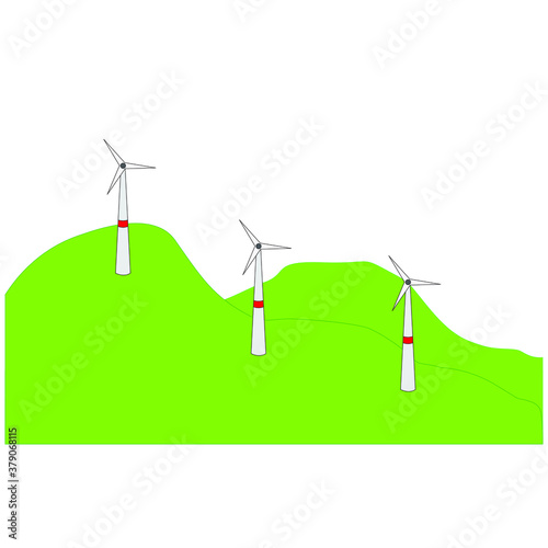 Wind turbines produce clean electricity from the wind.