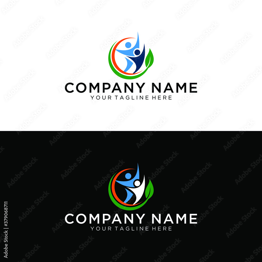 Fun people Healthy Life Logo template vector icon Fun people Healthy Life Logo template vector icon