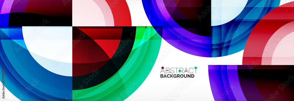 Round shapes, triangles and circles. Modern abstract background Round shapes, triangles and circles. Modern abstract background