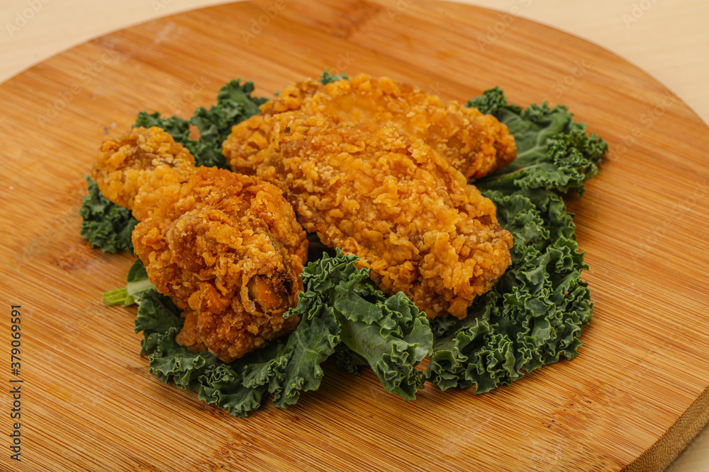 Hot fried crispy chicken wings Hot fried crispy chicken wings