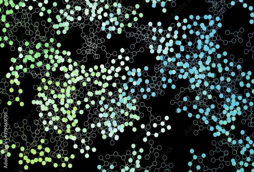 Dark Blue, Green vector pattern with artificial intelligence network. Dark Blue, Green vector pattern with artificial intelligence network.