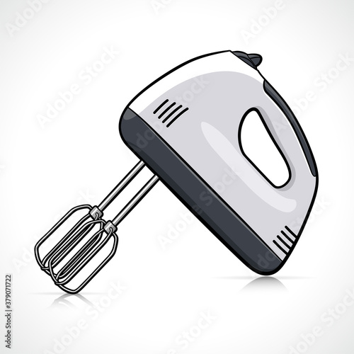 Vector electric hand mixer cartoon design