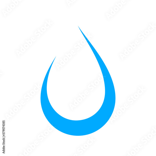 water drop isolated on white, droplet aqua, water fluid drop for logo design, graphic liquid shape for symbol