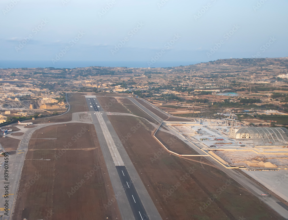 Malta International Airport on the site of the former military base of RAF Luqa
