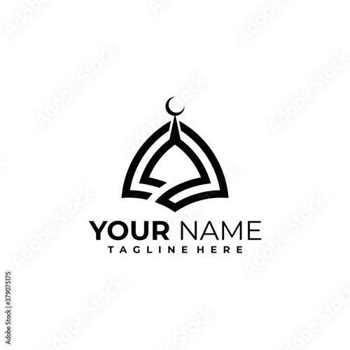 mosque logo icon vector isolated
