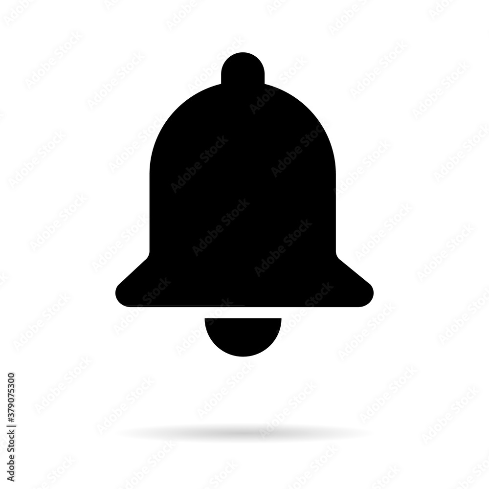 Bell alert icon isolated on white background, black alarm vector illustration symbol, ring web signal Bell alert icon isolated on white background, black alarm vector illustration symbol, ring web signal