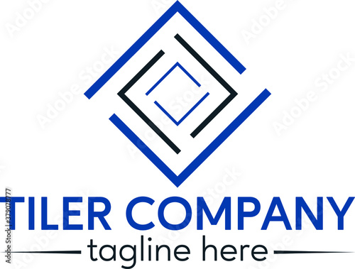 Tiler company logo for construction, finance, decoration, tiler, tiles and business company logo.