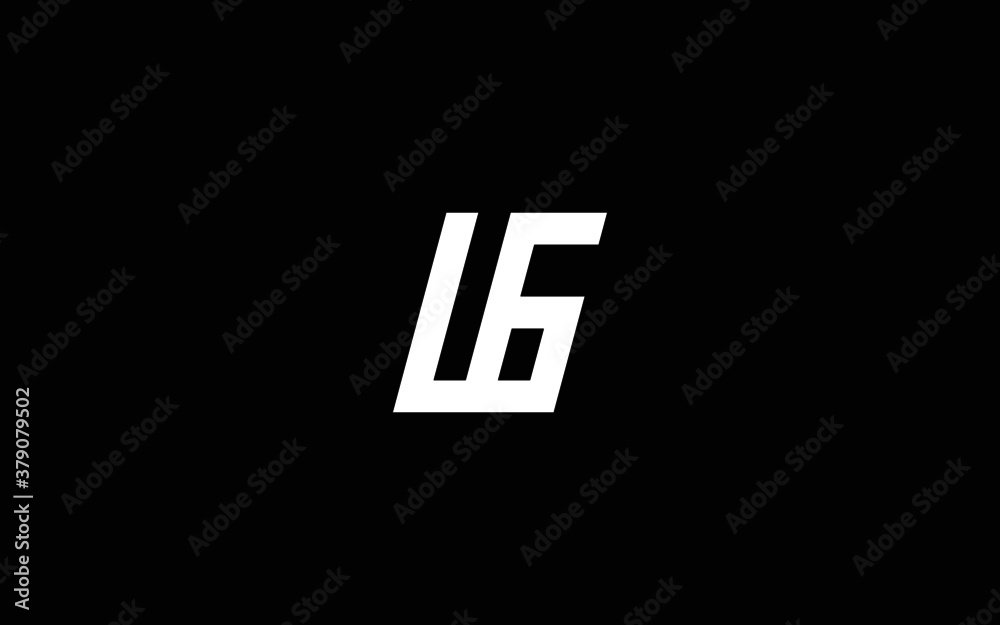 Fototapeta premium Monogram letter UG or GU logotype vektor