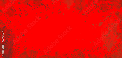 Red background. Blot spots and splashes. Illustration