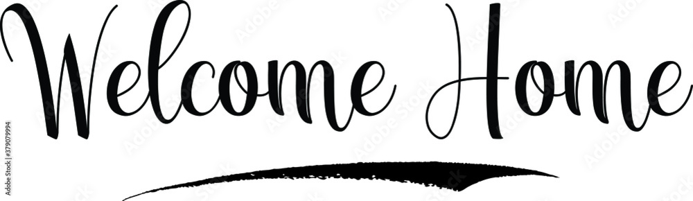 Welcome Home. Calligraphy Handwritten Black Color Text On Yellow
Background Welcome Home. Calligraphy Handwritten Black Color Text On Yellow
Background