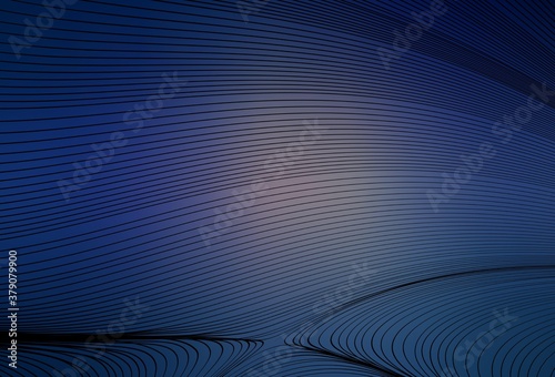 Dark Pink, Blue vector layout with curved lines.