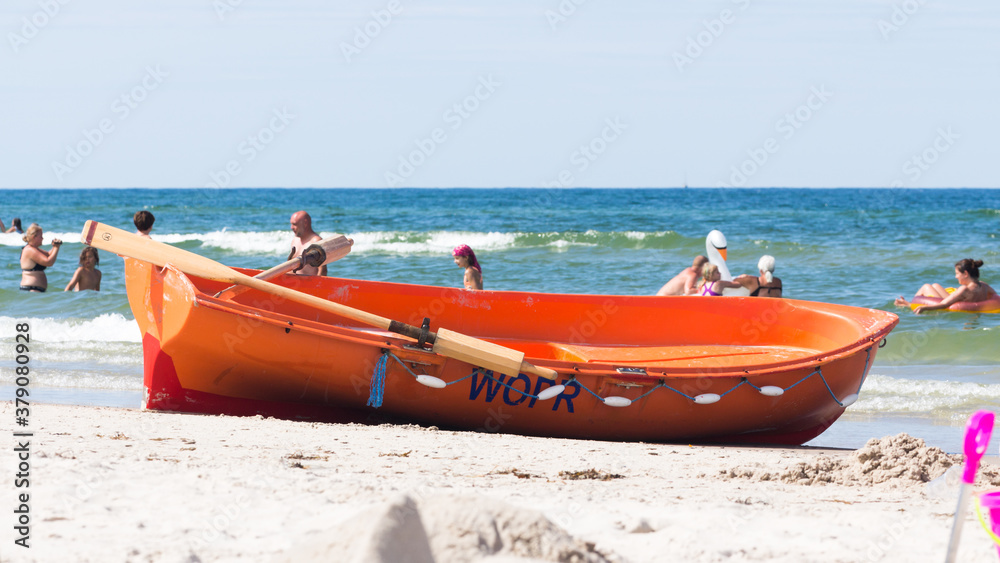 white sailing boat at sea Baltic