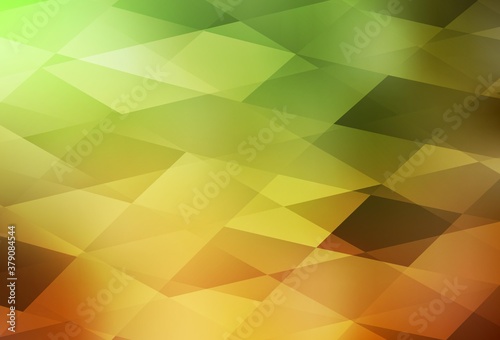 Light Green, Yellow vector backdrop with rhombus.