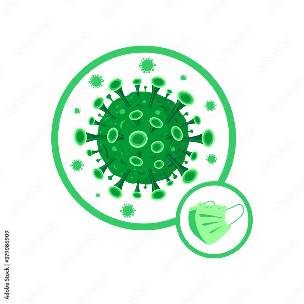 Coronavirus Bacteria Cell Icon, 2019-nCoV Novel Coronavirus Bacteria. Coronavirus Bacteria Cell Icon, 2019-nCoV Novel Coronavirus Bacteria.