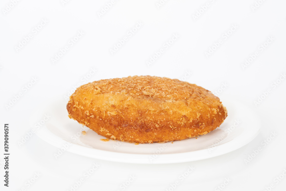 Japanese curry bread white background Japanese curry bread white background