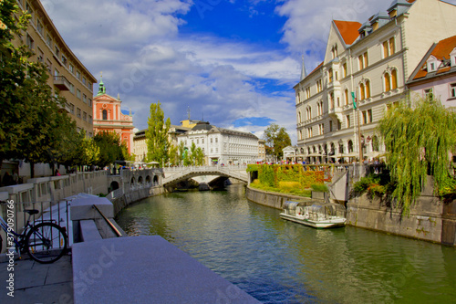 Beautiful scene in Ljubljana  Slovenia