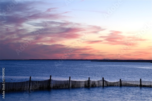 sunset over the sea