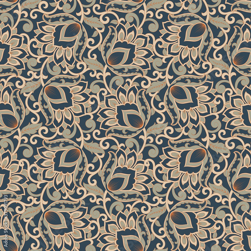 Floral seamless pattern. damask vector background
